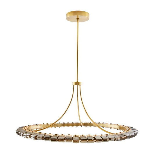 Blue Smoke Glass LED Chandelier
