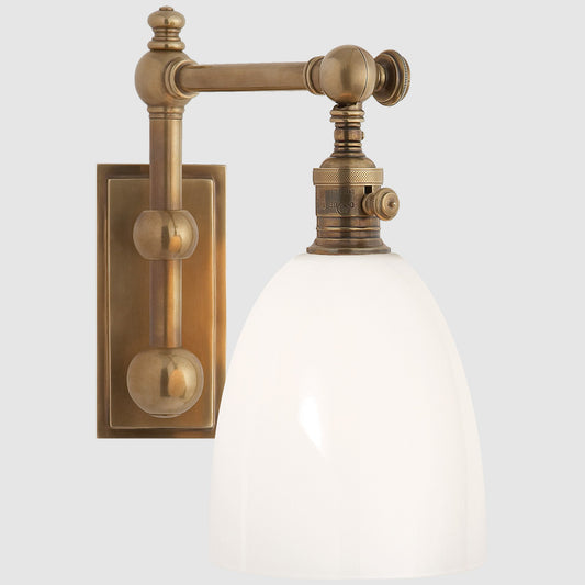 Copper Glass Oval-Backplate Wall Light