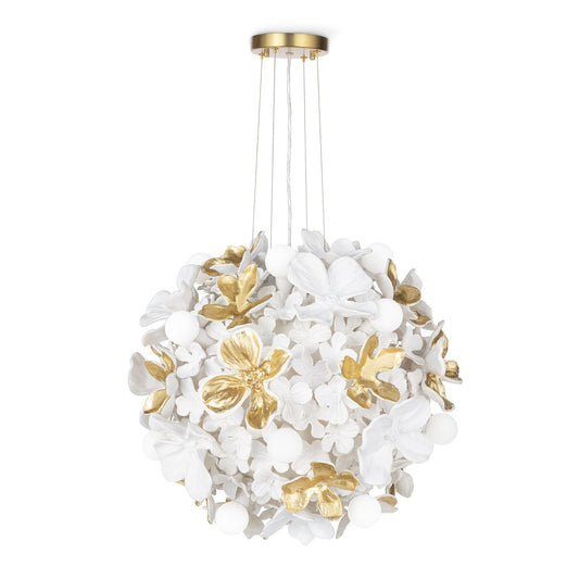 White Dogwood Floral Chandelier