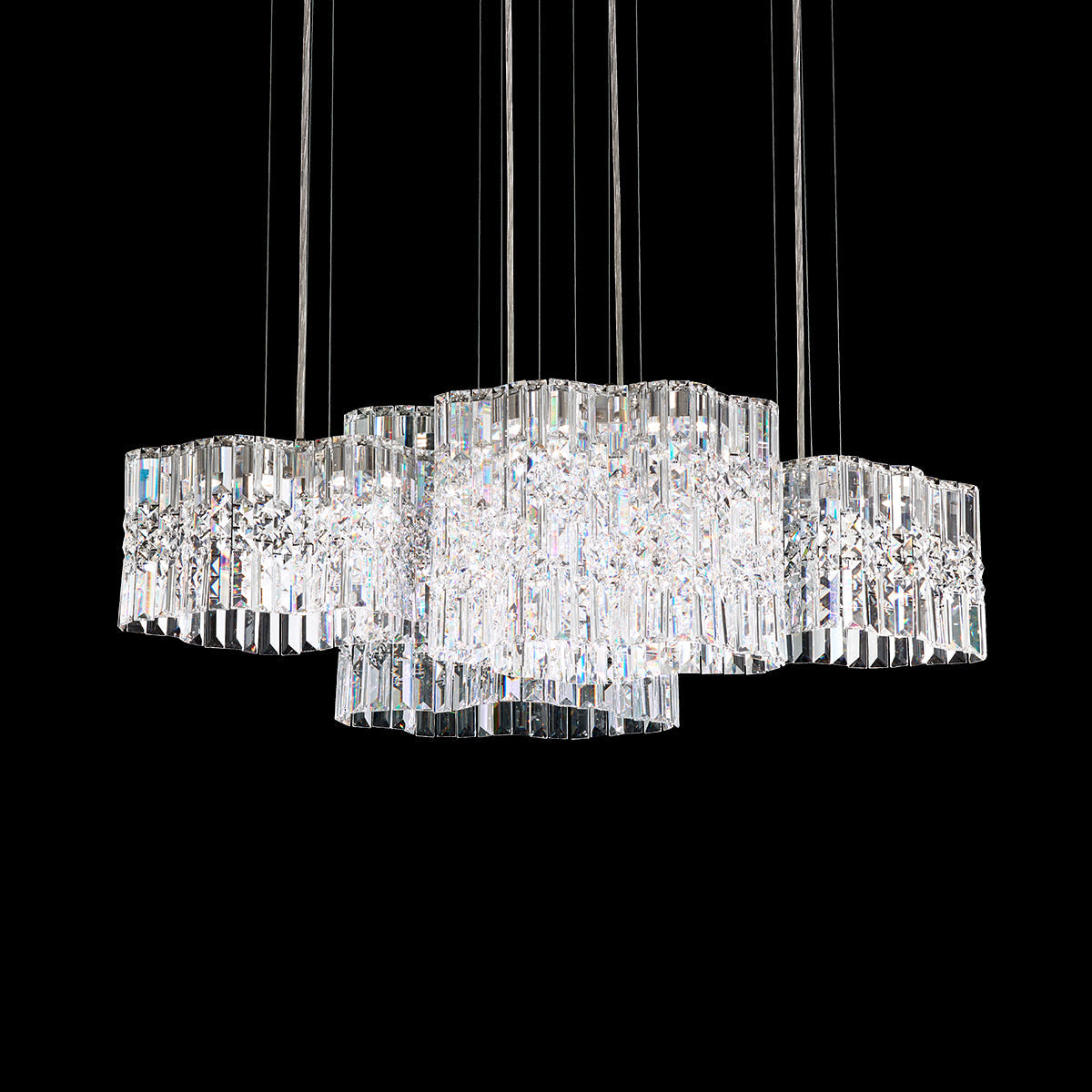 Adjustable Crystal Ribbon Pendant Light / Default Title