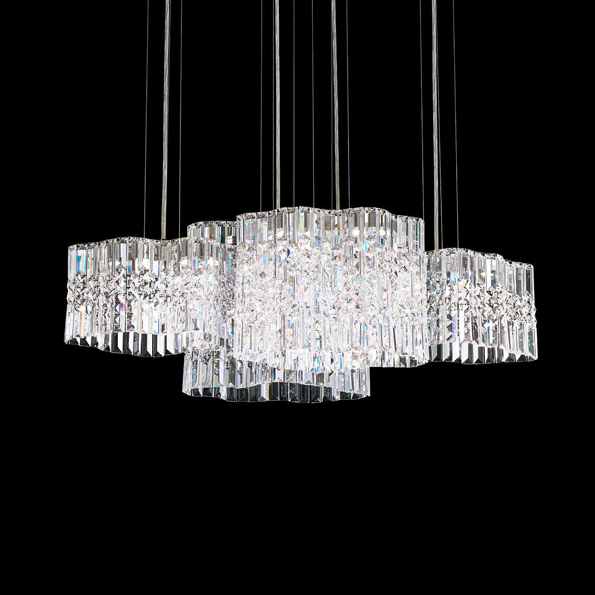 Adjustable Crystal Ribbon Pendant Light