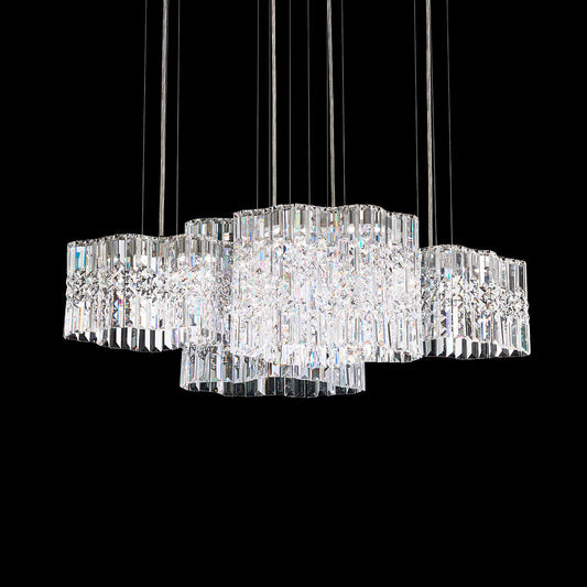 Adjustable Crystal Ribbon Pendant Light