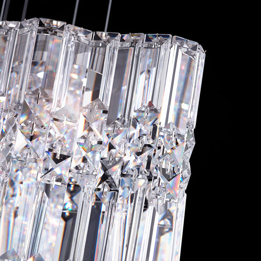 Adjustable Crystal Ribbon Pendant Light