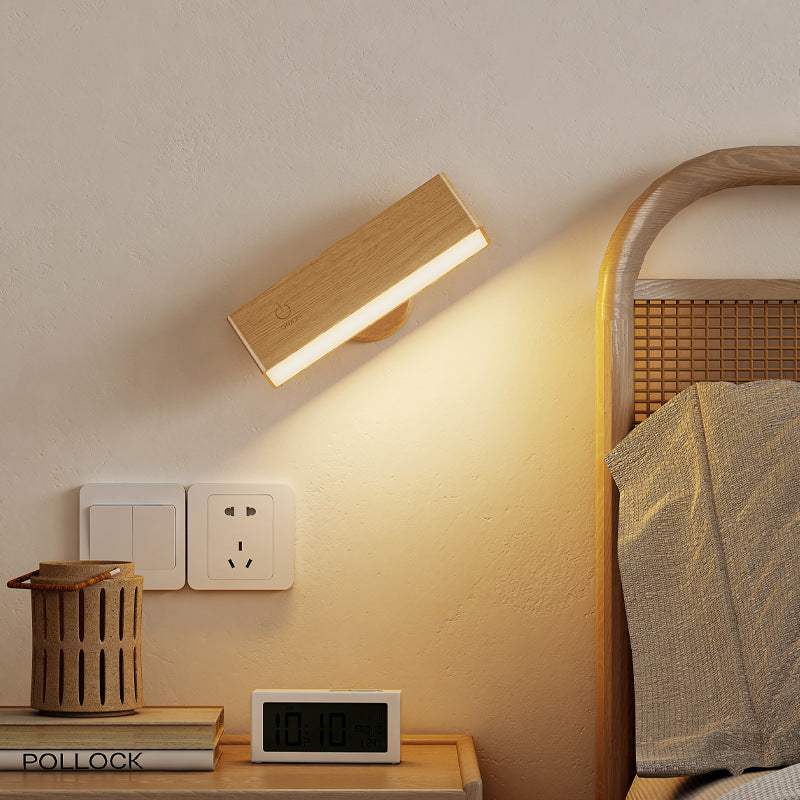 Adjustable Walnut and Beech Wall Light / Walnut