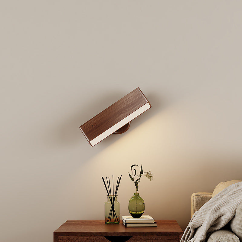 Adjustable Walnut and Beech Wall Light
