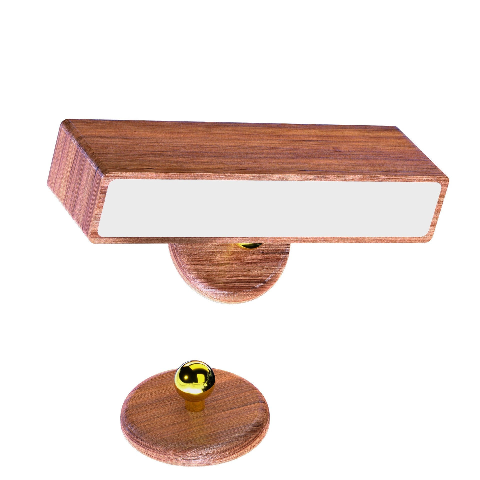 Adjustable Walnut and Beech Wall Light