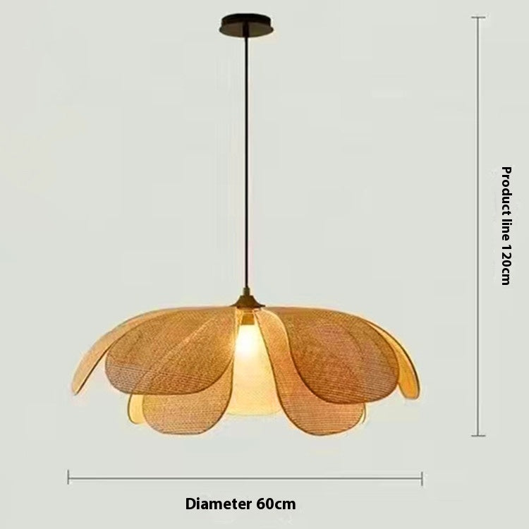 Bamboo Rattan Petal Ceiling Light
