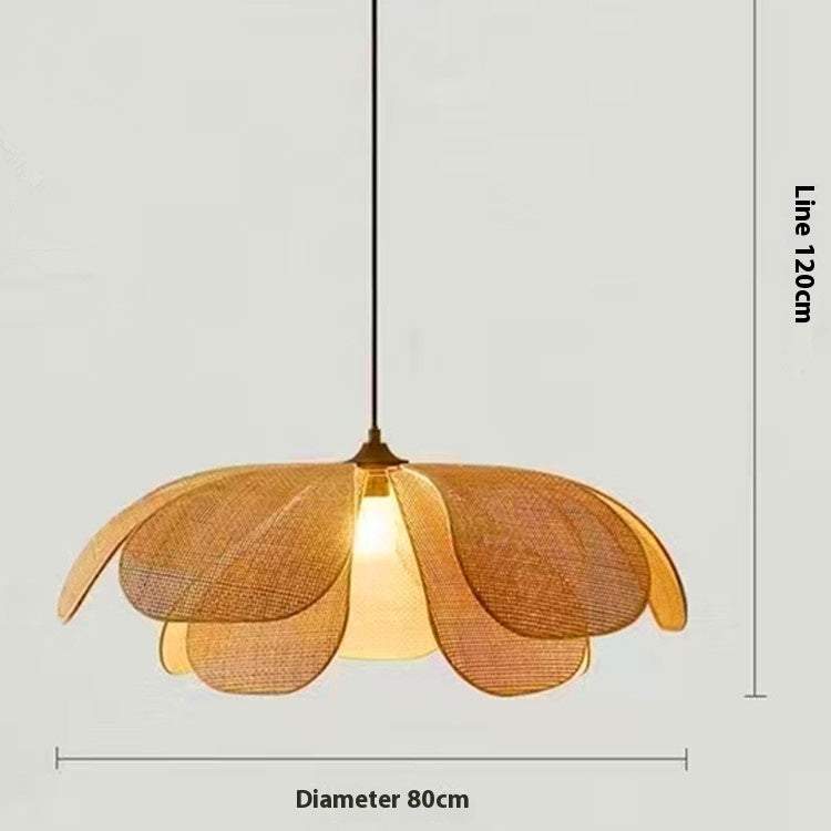 Bamboo Rattan Petal Ceiling Light