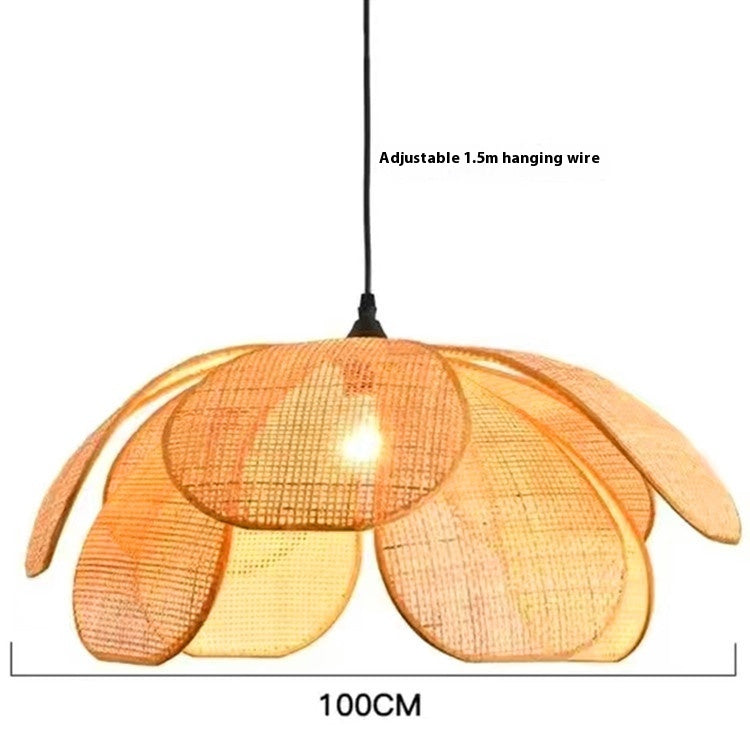 Bamboo Rattan Petal Ceiling Light
