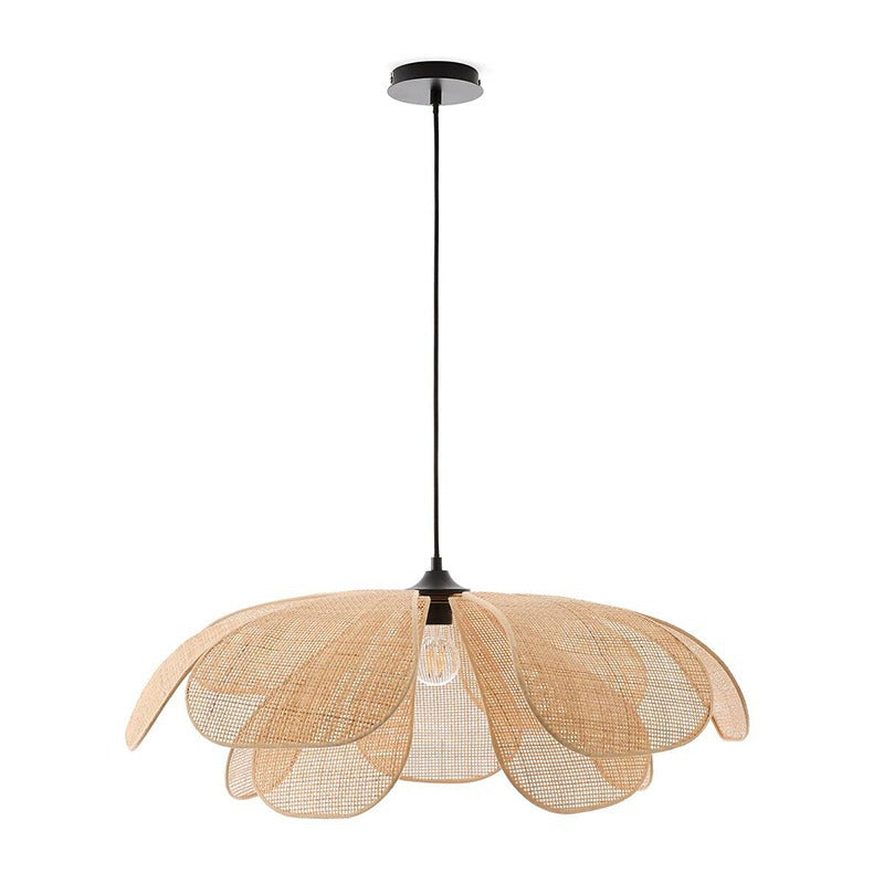 Bamboo Rattan Petal Ceiling Light / Chandelier / Diameter 30cm