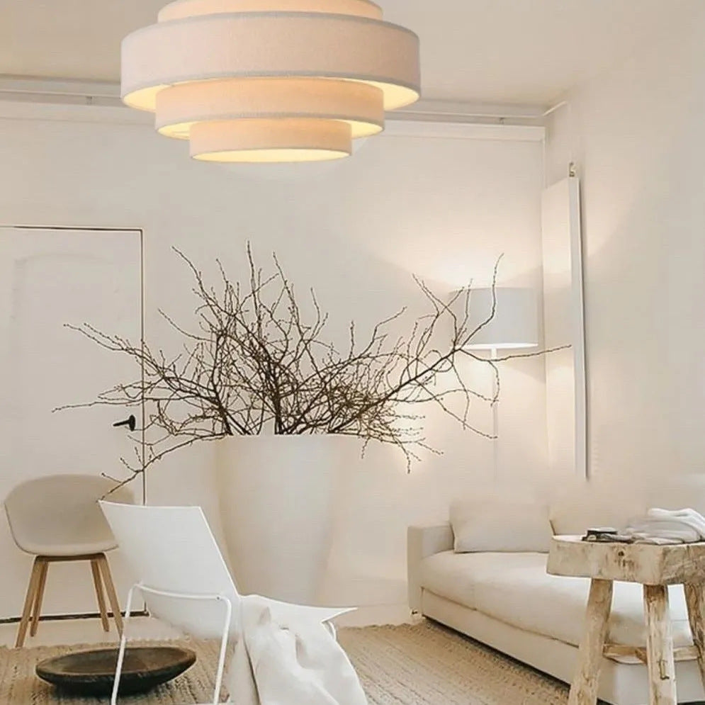 Beige Fabric 50cm Chandelier