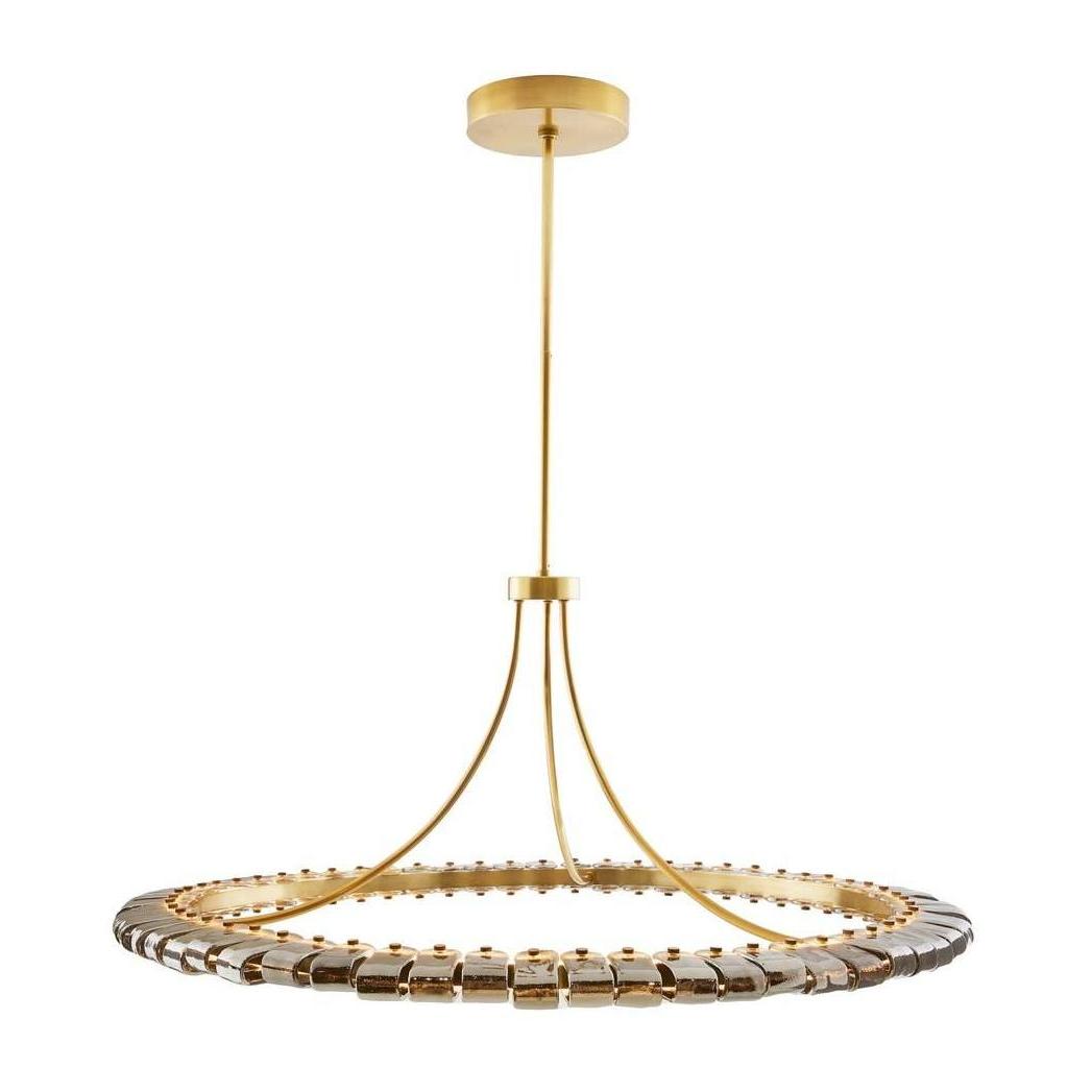 Blue Smoke Glass LED Chandelier