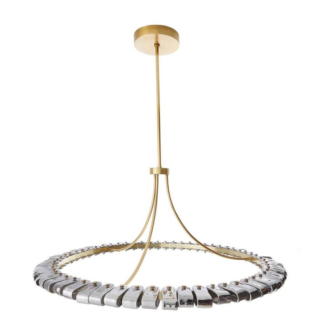 Blue Smoke Glass LED Chandelier