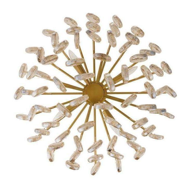 Cascading Amber Glass Chandelier