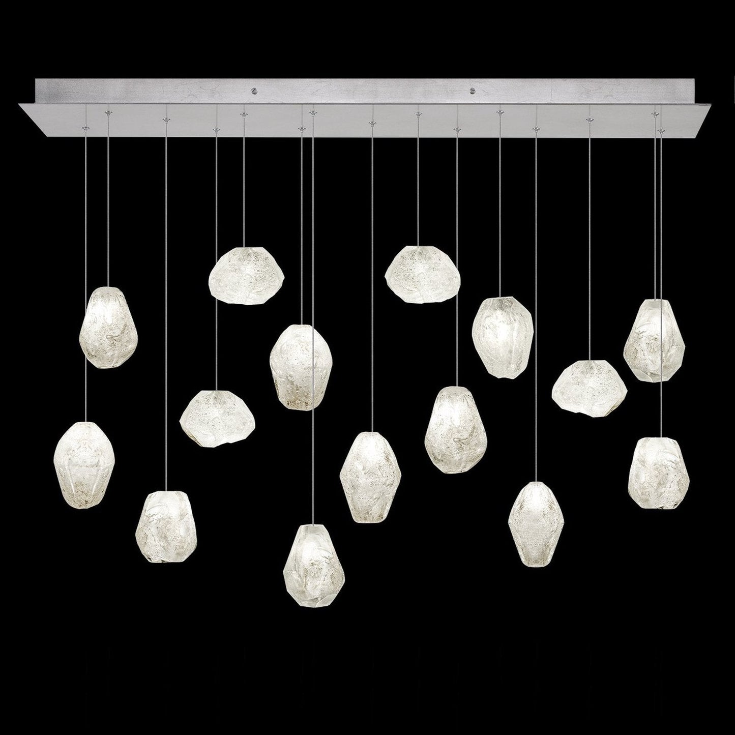 Clear Quartz Glass Linear Pendant Light