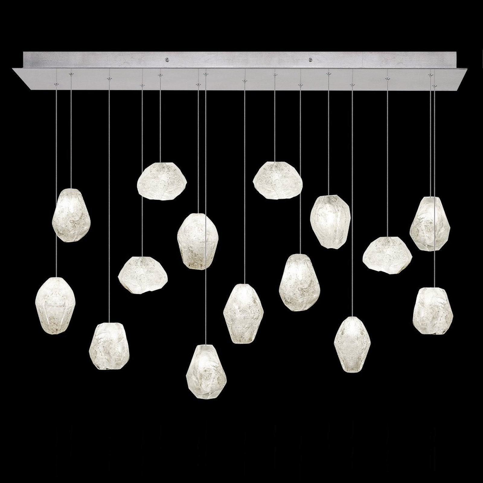 Clear Quartz Glass Linear Pendant Light