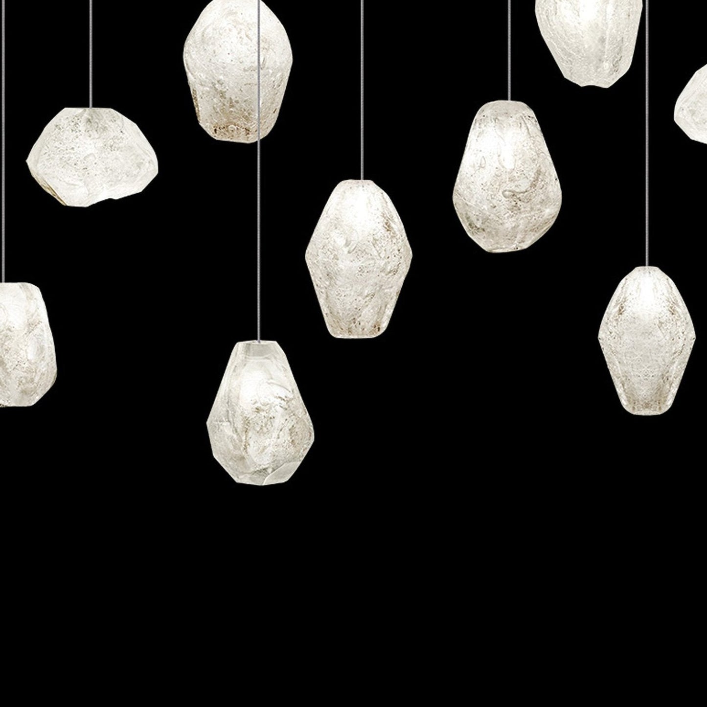 Clear Quartz Glass Linear Pendant Light