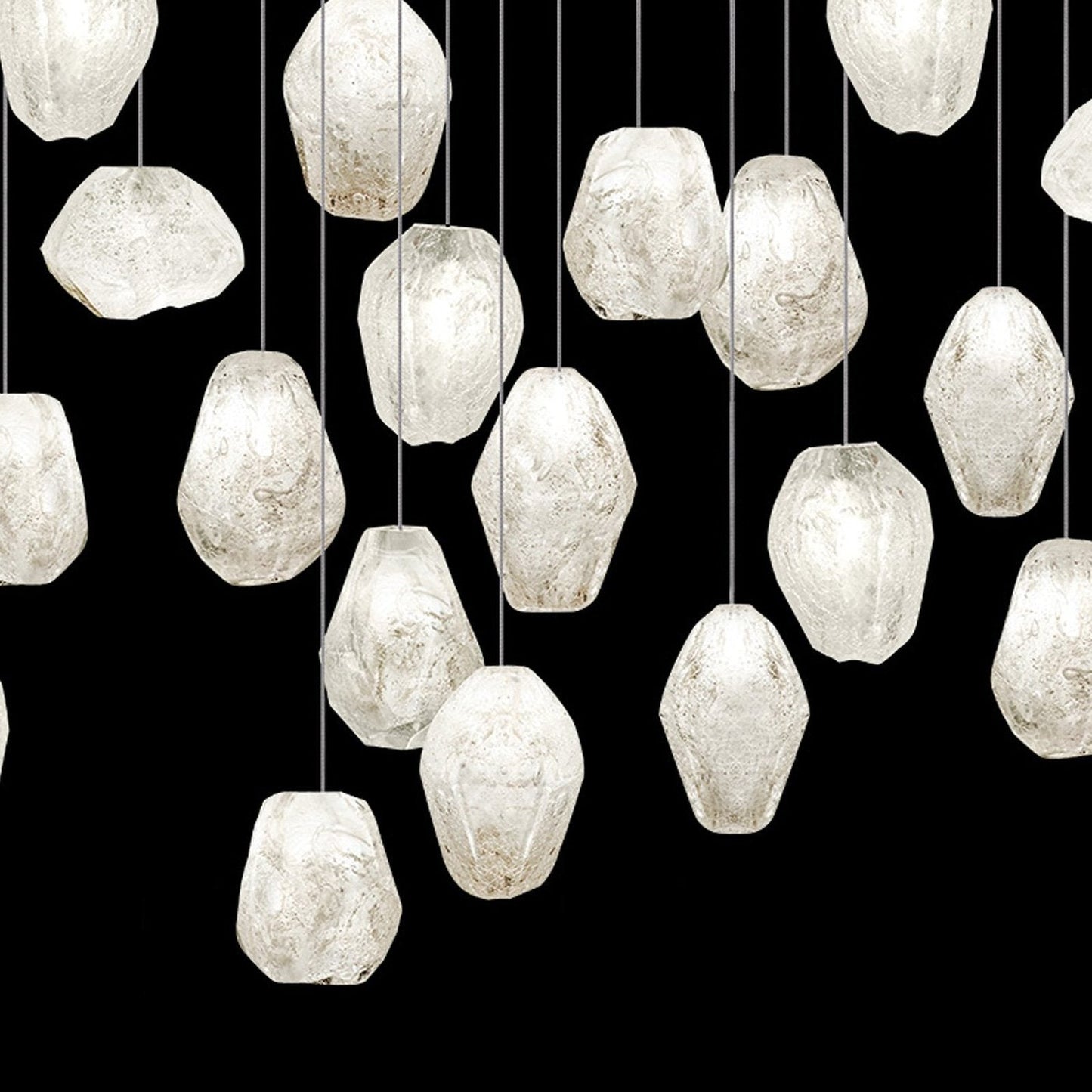 Clear Quartz Glass Linear Pendant Light