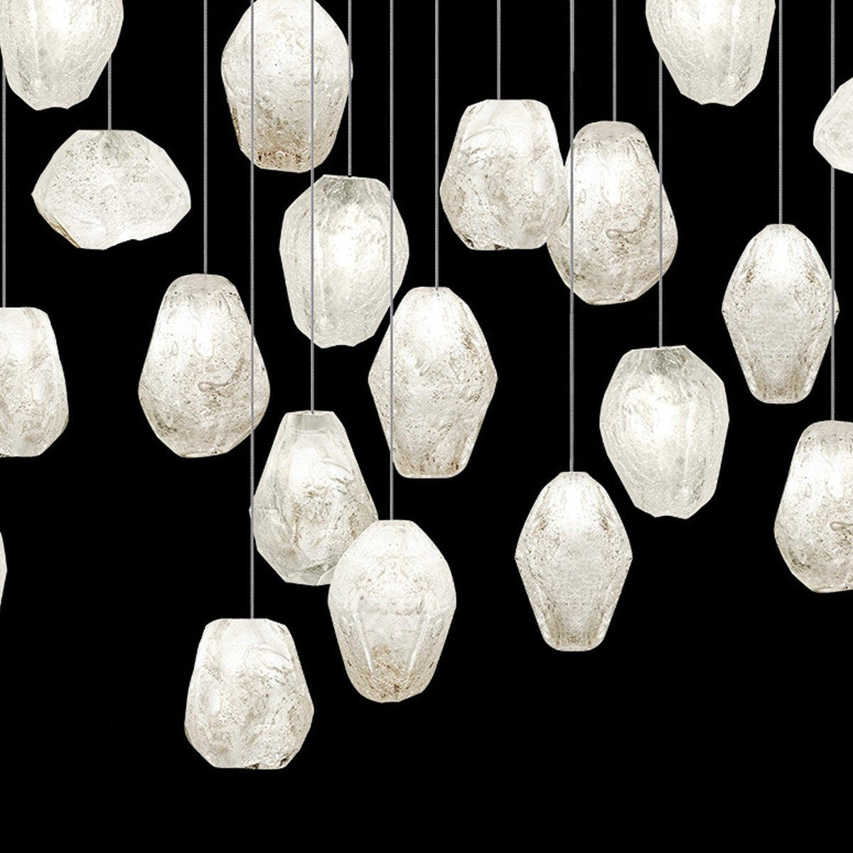 Clear Quartz Glass Linear Pendant Light