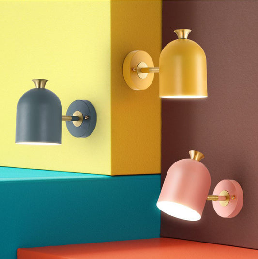Colourful Aluminium LED Wall Light / Bulb Not Included / Yellow