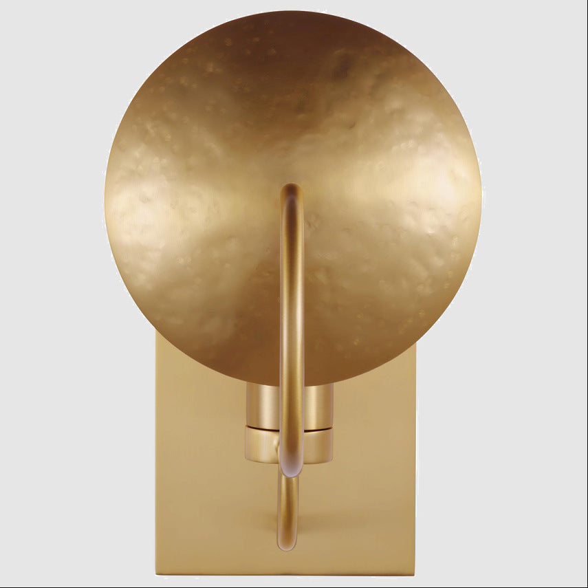 Copper Glass Oval-Backplate Wall Light