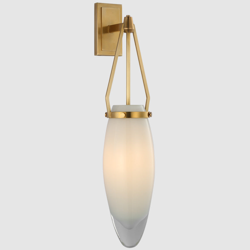 Copper Glass Oval-Backplate Wall Light