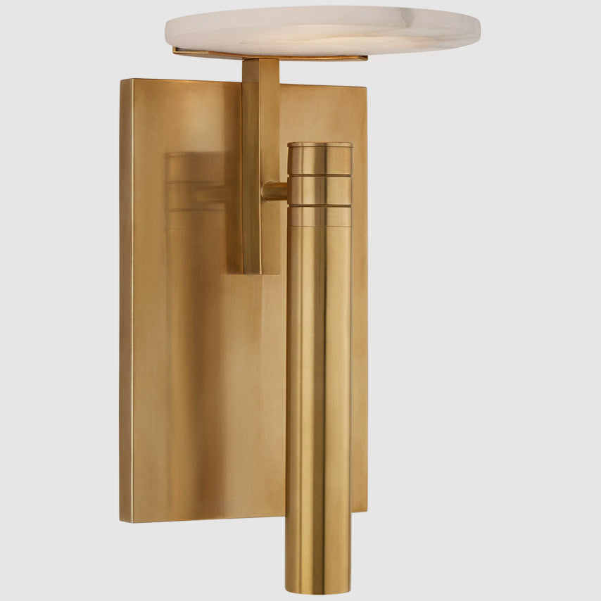 Copper Glass Oval-Backplate Wall Light