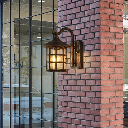 IP55 Vintage Outdoor Wall Light / Sand Black