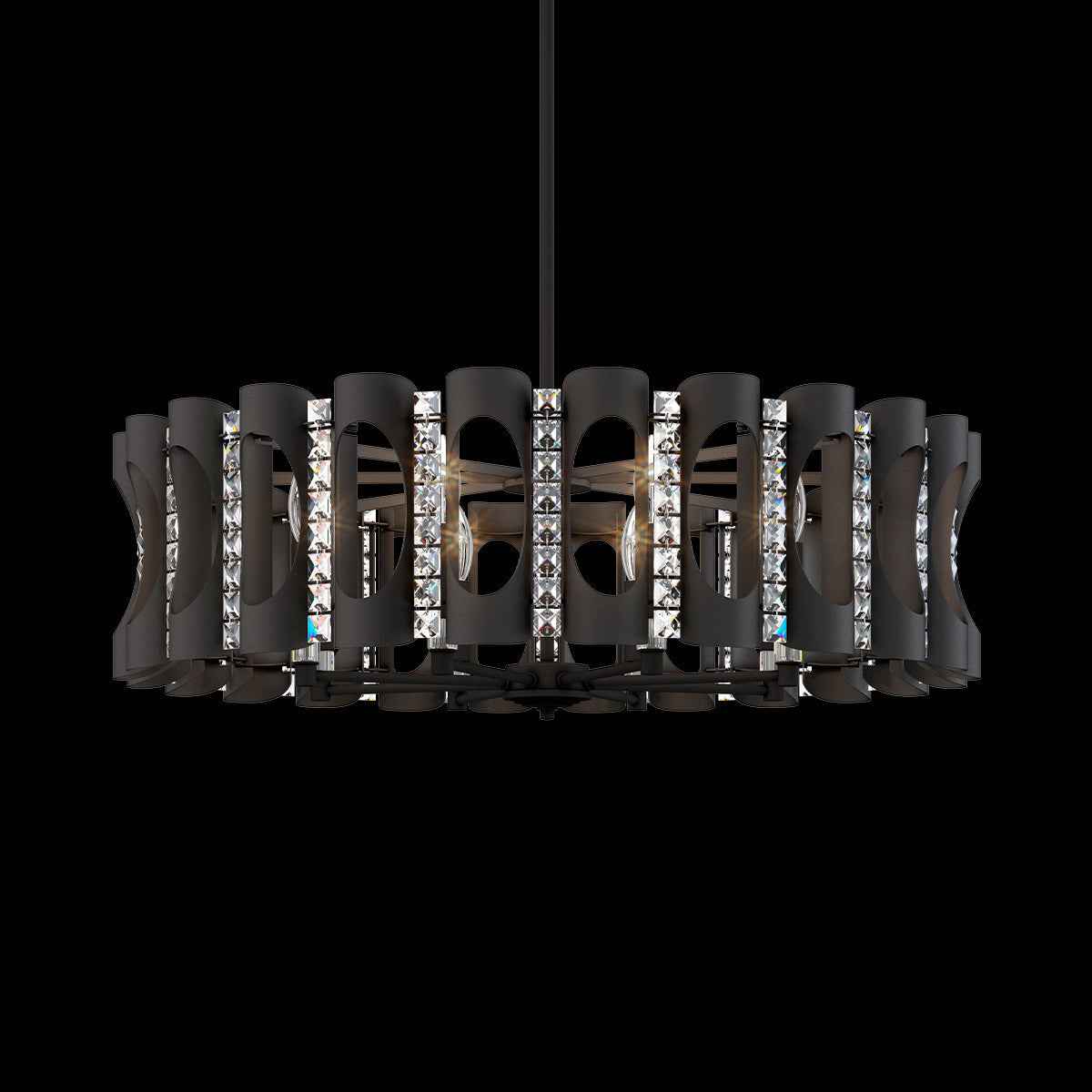Large Geometric Crystal Pendant Light
