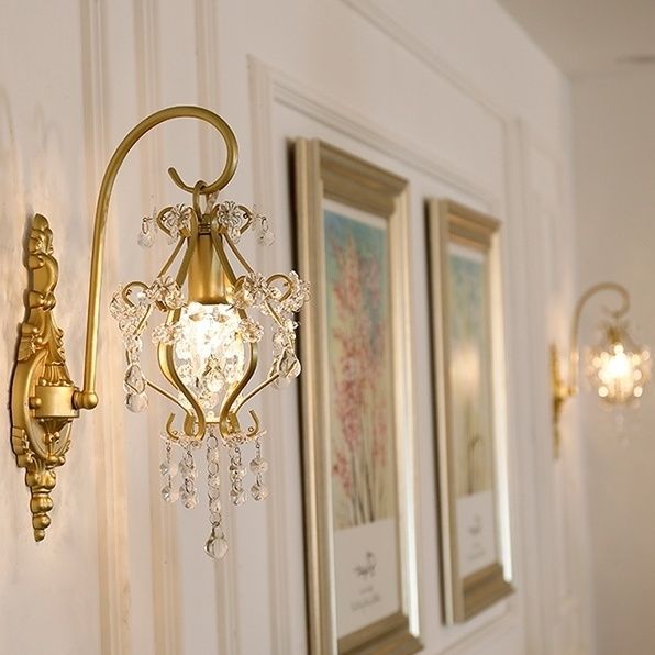 Minimalist Crystal Wall Light / Warm Light