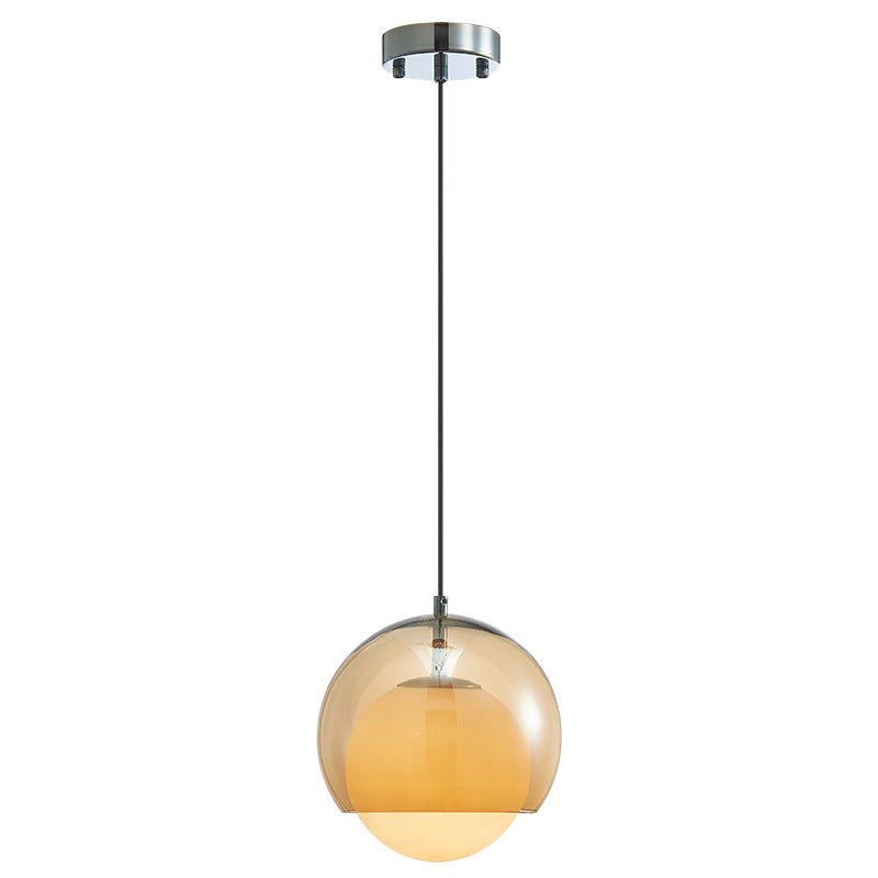 Nordic Iron Glass Pendant Light / Warm Light / Yellow