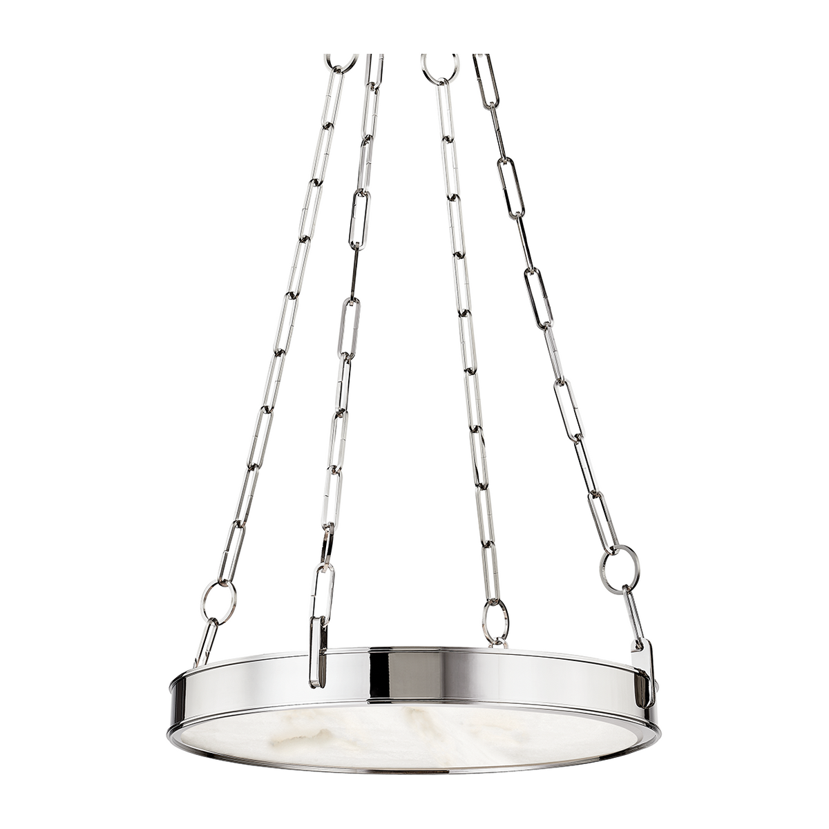 Polished Nickel Single-Light Chandelier