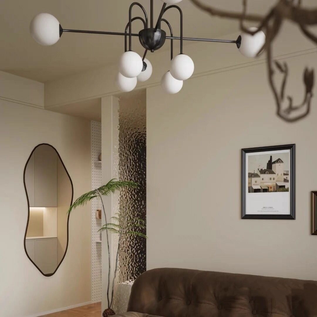 Retro Three-Colour Wall Light / Matte Black 8 Heads / Warm Light