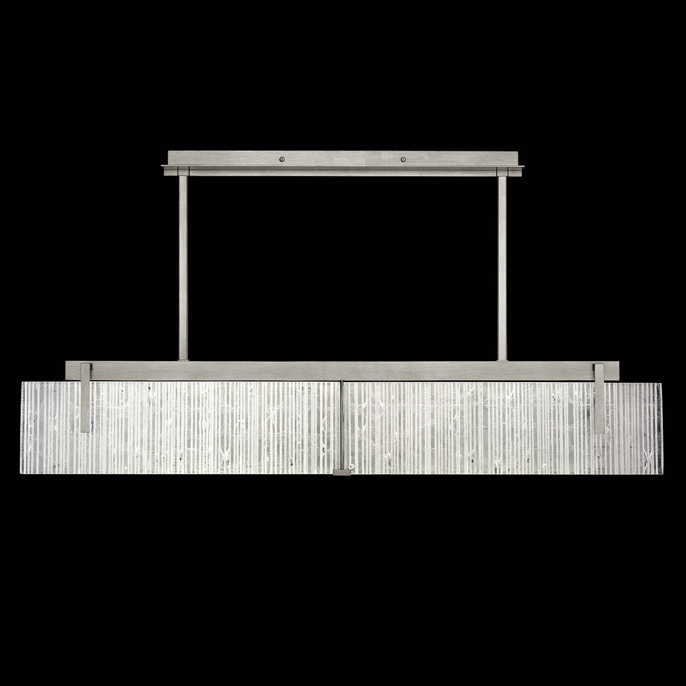 Textured Cast Crystal Linear LED Pendant