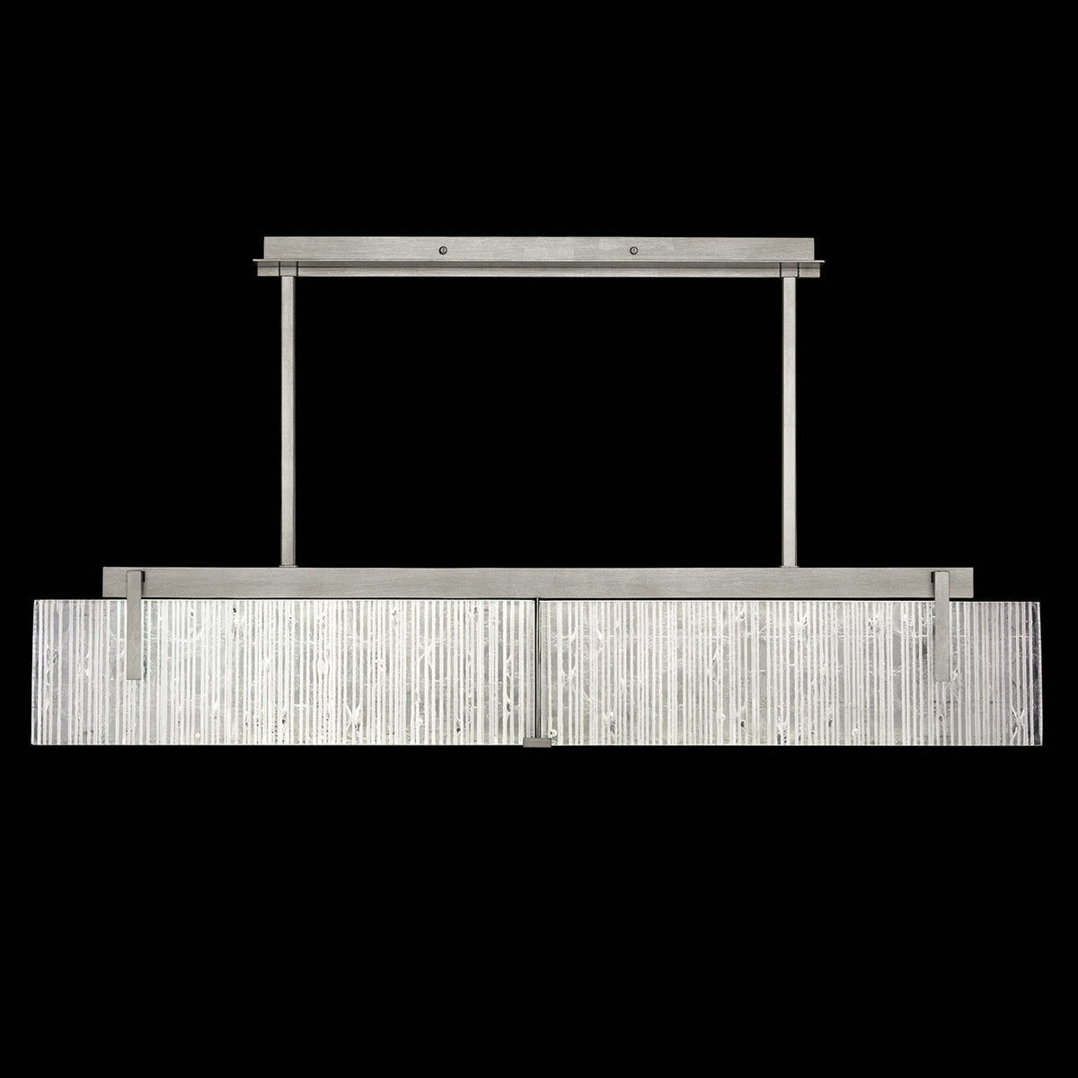 Textured Cast Crystal Linear LED Pendant