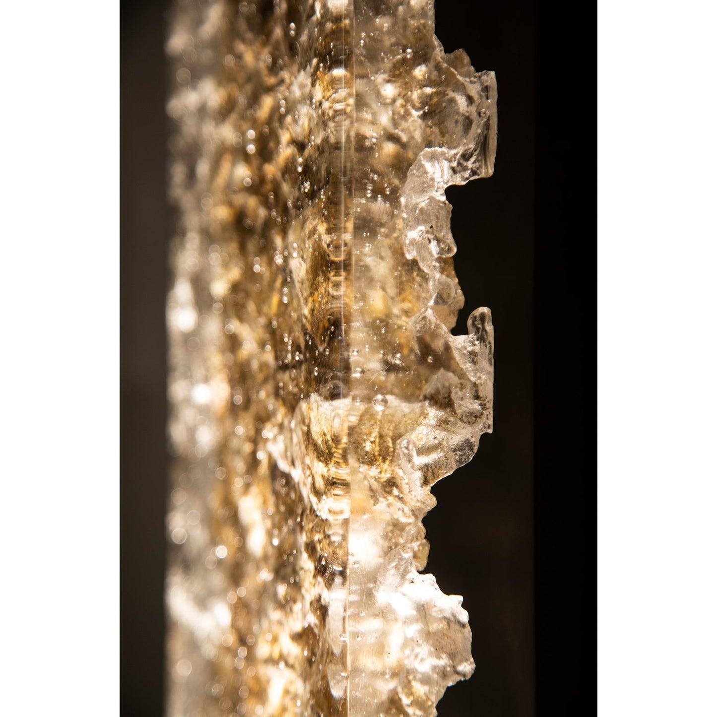Textured Cast Crystal Linear LED Pendant