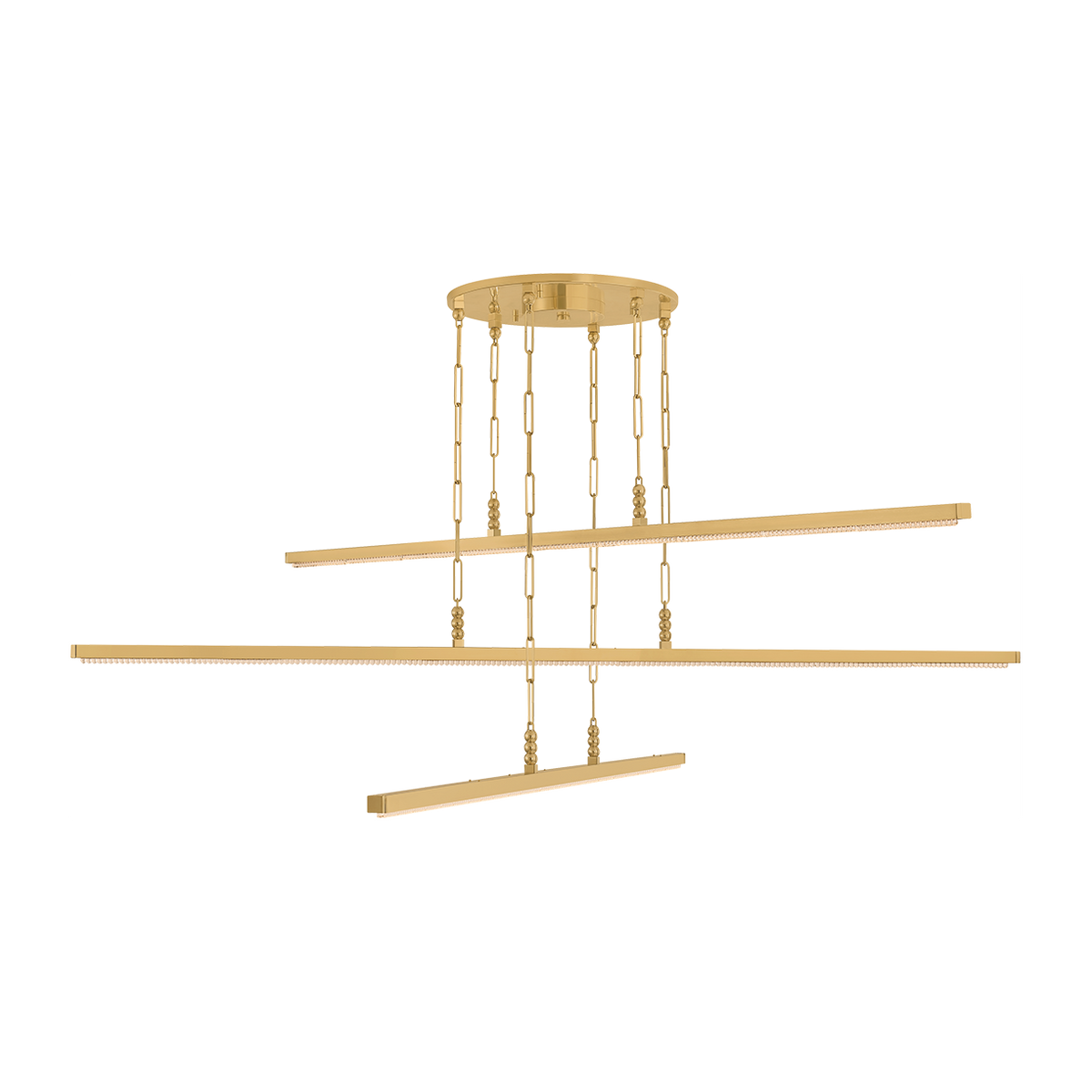 Three-Light Brass Mobile Chandelier