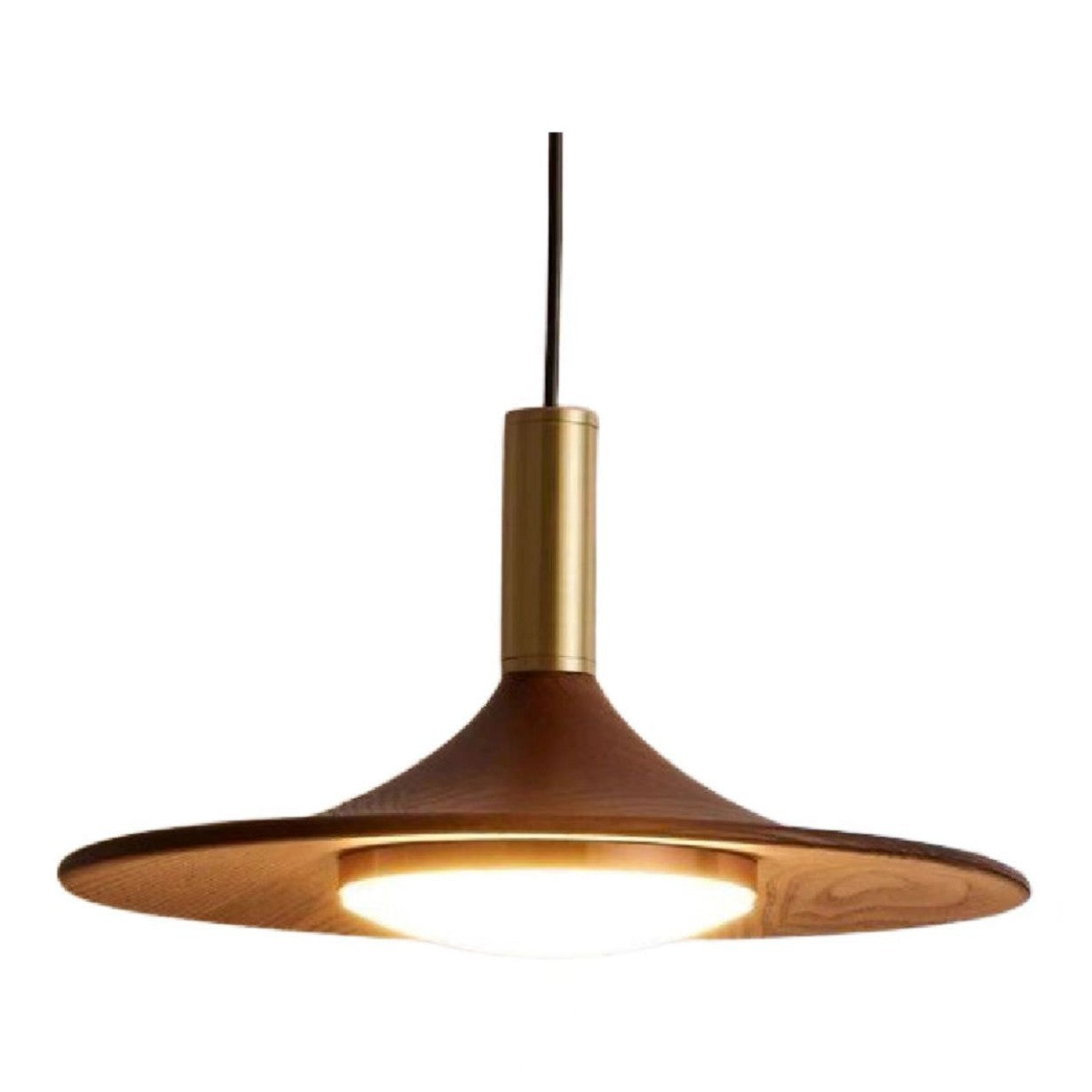 Walnut Rocker Arm LED Wall Light